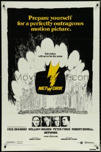 5t1081 NETWORK 1sh 1976 written by Paddy Cheyefsky, William Holden, Sidney Lumet classic!