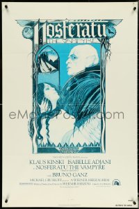 5t1089 NOSFERATU THE VAMPYRE test print 1sh 1979 Herzog, Palladini art of Kinski, one color only!