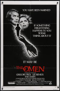 5t1092 OMEN style F 1sh 1976 horror art of Gregory Peck & Lee Remick by Murray Smith & Tom Jung!