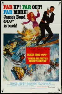 5t1093 ON HER MAJESTY'S SECRET SERVICE int'l 1sh R1980 George Lazenby as James Bond, different!