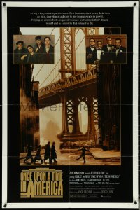 5t1094 ONCE UPON A TIME IN AMERICA 1sh 1984 De Niro, Woods, Sergio Leone, top cast old and young!