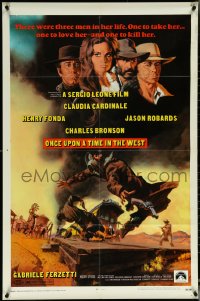 5t1095 ONCE UPON A TIME IN THE WEST 1sh 1969 Sergio Leone, Cardinale, Fonda, Bronson, Robards!