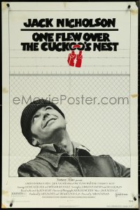 5t1098 ONE FLEW OVER THE CUCKOO'S NEST 1sh 1975 c/u of Nicholson, Forman classic!