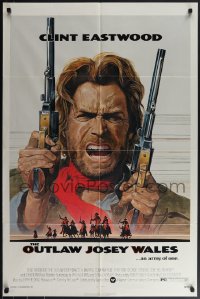 5t1101 OUTLAW JOSEY WALES NSS style 1sh 1976 Clint Eastwood is an army of one, Anderson art!