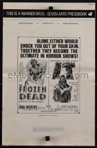 5t0558 FROZEN DEAD/IT pressbook 1966 together they become the ultimate in horror shows!