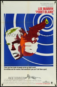 5t1117 POINT BLANK 1sh 1967 cool art of Lee Marvin, Angie Dickinson, John Boorman film noir!