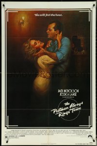 5t1120 POSTMAN ALWAYS RINGS TWICE 1sh 1981 art of Jack Nicholson & Jessica Lange by Rudy Obrero!