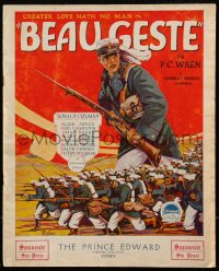 5t0379 BEAU GESTE Australian souvenir program book 1926 Percy Eagles art of Ronald Colman, rare!