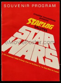 5t0385 STAR WARS souvenir program book 1987 Starlog salutes the 10th anniversary, very rare!