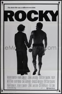 5t1146 ROCKY style A studio style 1sh 1976 boxer Sylvester Stallone, John G. Avildsen boxing classic!