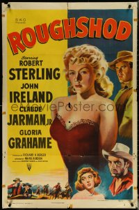 5t1154 ROUGHSHOD 1sh 1949 super sleazy Gloria Grahame isn't good enough to marry!