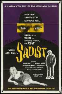 5t1157 SADIST 1sh 1963 Arch Hall Jr., a human volcano of unpredictable terror!