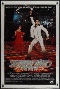 5t1160 SATURDAY NIGHT FEVER 1sh 1977 best image of disco John Travolta & Karen Lynn Gorney!