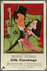 5t1175 SILK STOCKINGS 1sh 1957 art of Fred Astaire & Cyd Charisse by Jacques Kapralik!