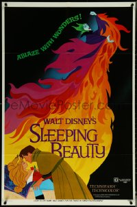 5t1184 SLEEPING BEAUTY style A 1sh R1970 Walt Disney cartoon fairy tale fantasy classic!