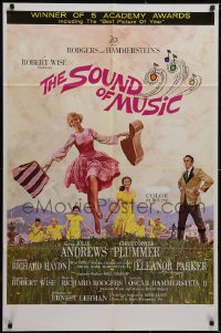 5t1190 SOUND OF MUSIC awards 1sh 1965 classic Terpning art of Julie Andrews & top cast!