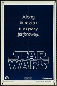 5t1201 STAR WARS style B teaser 1sh 1977 a long time ago in a galaxy far, far away...!