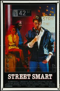 5t1206 STREET SMART 1sh 1987 Christopher Reeve, Kathy Baker, pimp Morgan Freeman!