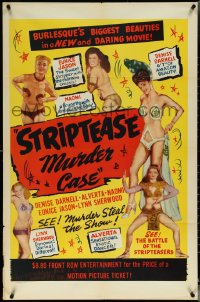 5t1208 STRIP TEASE MURDER CASE 1sh 1950 battle of the stripteasers, but murder steals the show!