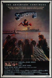 5t1215 SUPERMAN II NSS style 1sh 1981 Christopher Reeve, Terence Stamp, battle over New York City!