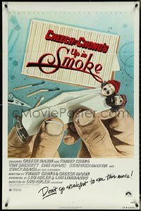 5t1252 UP IN SMOKE recalled 1sh 1978 Cheech & Chong marijuana drug classic, original tagline!