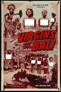 5t1255 VIRGINS OF BALI 1sh 1932 wacky documentary, images of many topless natives, ultra rare!