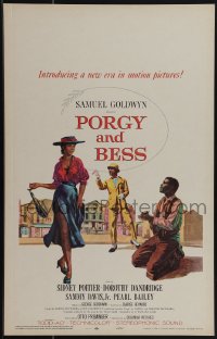 5t0113 PORGY & BESS WC 1959 art of Sidney Poitier, Dorothy Dandridge & Sammy Davis Jr.!