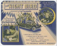 5t1333 NIGHT BIRD herald 1928 boxer Reginald Denny is speedy with his fists & love-making, rare!