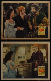 5t0775 BLACK SWAN 3 LCs 1942 c/u of Tyrone Power between Maureen O'Hara & bearded George Sanders!