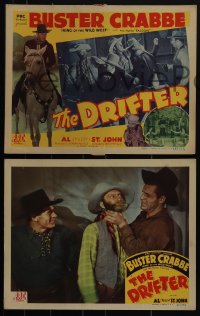 5t0727 DRIFTER 8 LCs 1944 cowboy Buster Crabbe, King of the Wild West & Fuzzy St. John, rare!