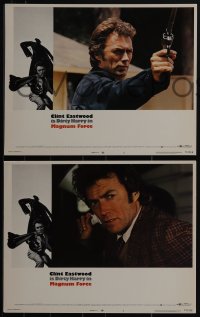 5t0741 MAGNUM FORCE 8 LCs 1973 Clint Eastwood as toughest cop Dirty Harry with his huge gun!