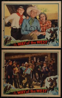 5t0766 WAY OF THE WEST 5 LCs 1934 great images of Wally Wales fighting & romancing, ultra rare!