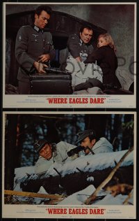 5t0755 WHERE EAGLES DARE 8 LCs 1968 Clint Eastwood, Richard Burton, Mary Ure, Ingrid Pitt!