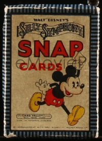 5t1344 SILLY SYMPHONY English card game 1930s Mickey Mouse Snap, Walt Disney, 39 cards, ultra rare!