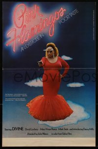 5t0356 PINK FLAMINGOS 11x17 special poster 1972 John Waters' classic exercise in poor taste!