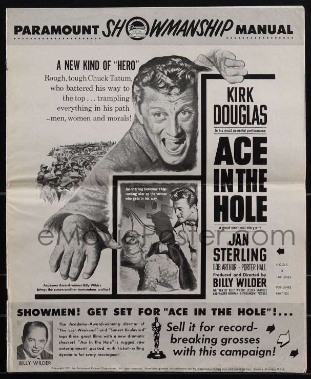 eMoviePoster.com: 5t0543 ACE IN THE HOLE pressbook 1951 Billy Wilder ...