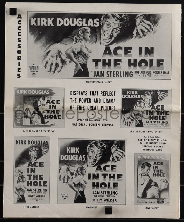 eMoviePoster.com: 5t0543 ACE IN THE HOLE pressbook 1951 Billy Wilder ...