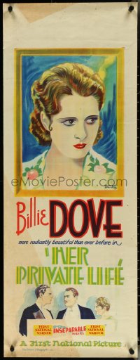 5w0166 HER PRIVATE LIFE long Aust daybill 1930 Korda, Wynne Davies art of Billie Dove, ultra rare!