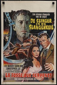 5w0268 BLOOD DEMON Belgian 1967 different Rahans art of Christopher Lee, Lex Barker, Dor, horror!