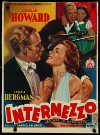 5w0273 INTERMEZZO Belgian R1946 beautiful Ingrid Bergman is in love with violinist Leslie Howard!