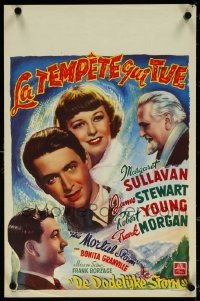 5w0280 MORTAL STORM Belgian 1940s art of Margaret Sullavan, James Stewart, Robert Young, Morgan!