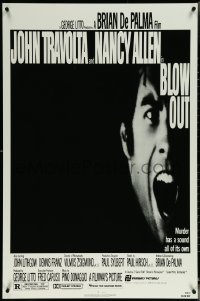 5w0671 BLOW OUT 1sh 1981 John Travolta, Brian De Palma, Allen, murder has a sound all of its own!