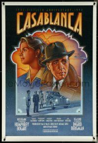 5w0110 CASABLANCA 27x40 video poster R1992 Humphrey Bogart, Ingrid Bergman, Curtiz classic!