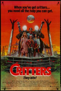 5w0696 CRITTERS 1sh 1986 great completely different art of cast & monsters by Ken Barr!