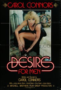 5w0703 DESIRE FOR MEN 24x36 1sh 1981 Long Jeanne Silver, great image of sexy Carol Connors!