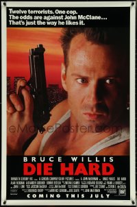 5w0706 DIE HARD advance 1sh 1988 Bruce Willis vs twelve terrorists, action classic, with borders!