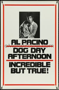 5w0708 DOG DAY AFTERNOON teaser 1sh 1975 Al Pacino, Sidney Lumet bank robbery crime classic!