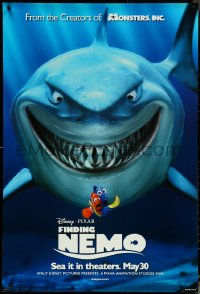 5w0743 FINDING NEMO advance DS 1sh 2003 best Disney & Pixar animated fish movie, huge image of Bruce!