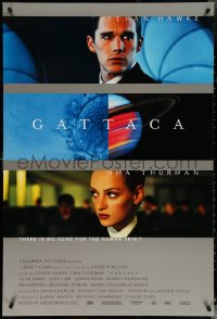 5w0759 GATTACA DS 1sh 1997 Ethan Hawke, Uma Thurman, there is no gene for the human spirit!