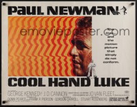 5w0457 COOL HAND LUKE 1/2sh 1967 Paul Newman prison escape classic, cool art by James Bama!